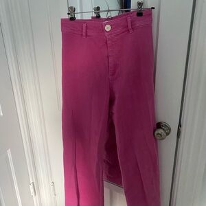 Zara high rise pink pants